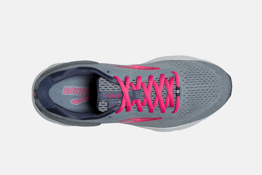 Brooks Trace Road Loopschoenen Dames - Grijs/Roze - 257904VJT